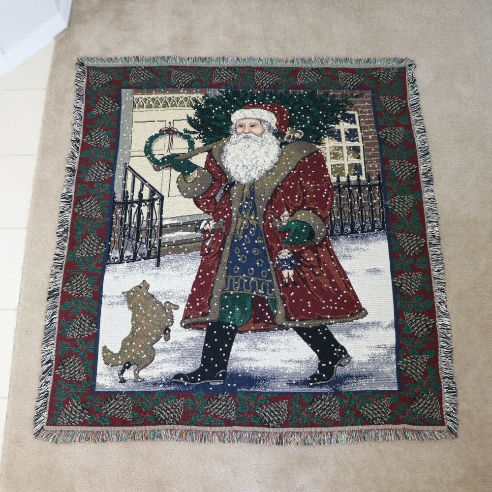 Chatham Santa Claus Christmas 60 x 54" Tapestry